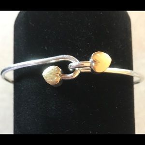 Tiffany & Co double heart bangle bracelet
